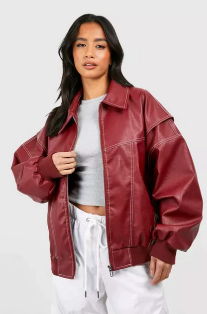 Maria Cherry Leather Jacket